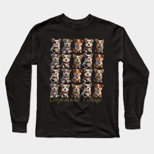 Corgi Collage Long Sleeve T-Shirt